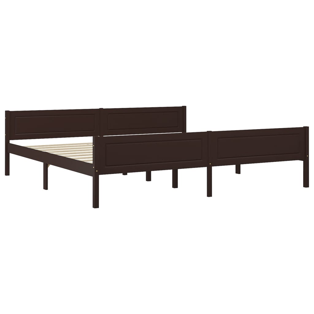 Giroletto Marrone Scuro in Legno Massello di Pino 200x200 cm