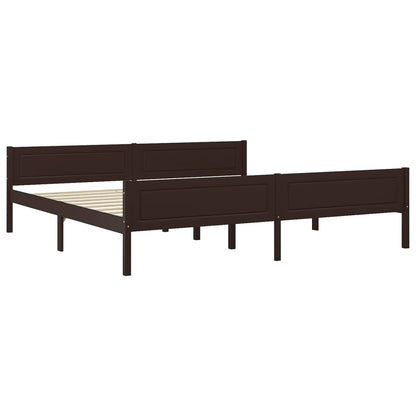 Giroletto Marrone Scuro in Legno Massello di Pino 200x200 cm