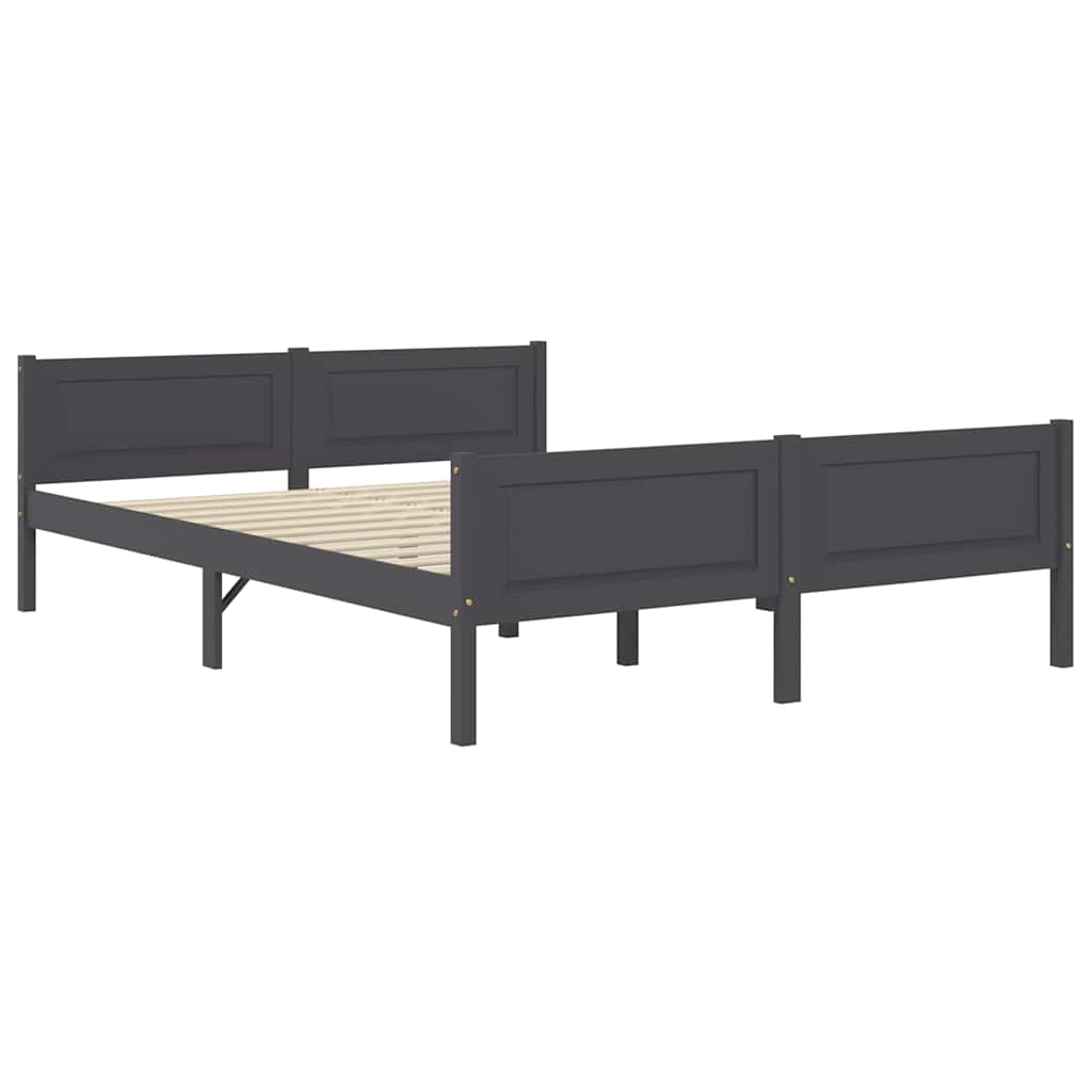Giroletto Grigio in Legno Massello di Pino 160x200 cm
