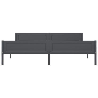 Giroletto senza Materasso Legno Massello Pino Grigio 200x200 cm