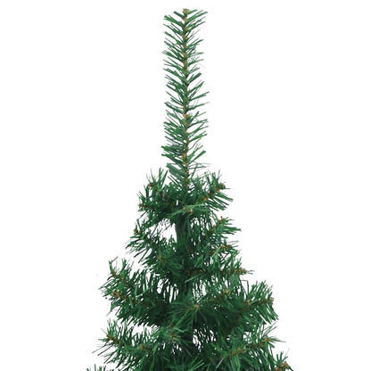 Albero di Natale Artificiale ad Angolo con Supporto Verde 210 cm PVC