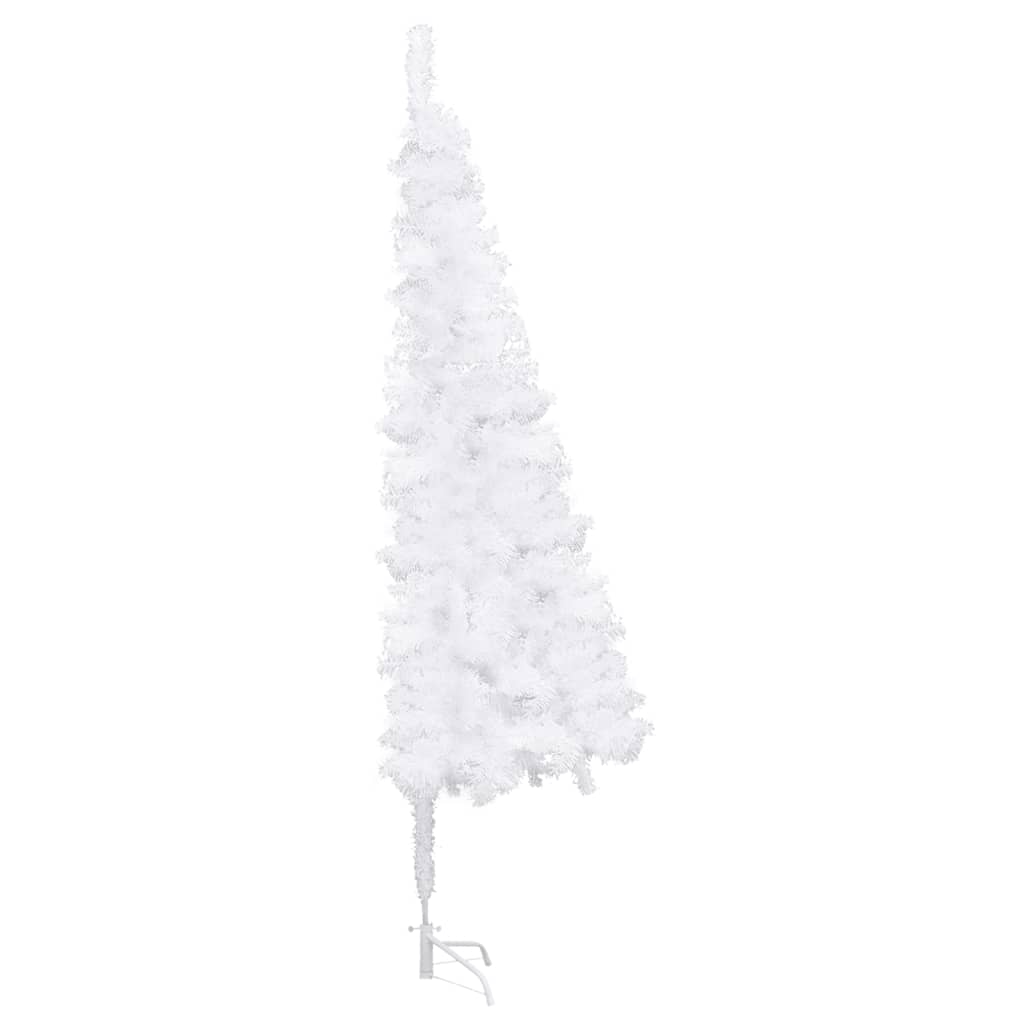Albero di Natale Artificiale ad Angolo Bianco 150 cm PVC
