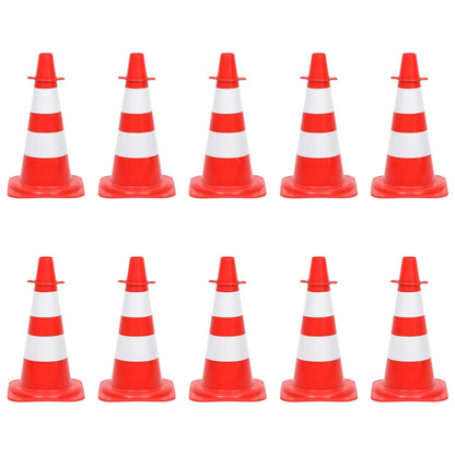Set Segnaletica Coni Stradali e Catena da 10 m Rosso Bianco
