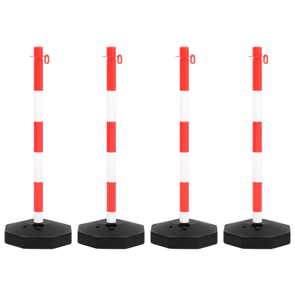 Set di Pali Stradali con Catena in Plastica di 10 m