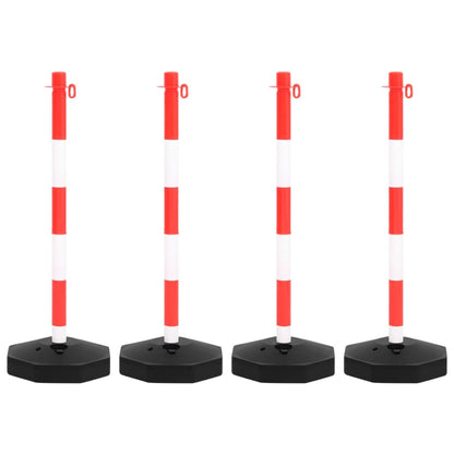 Set di Pali Stradali con Catena in Plastica di 10 m