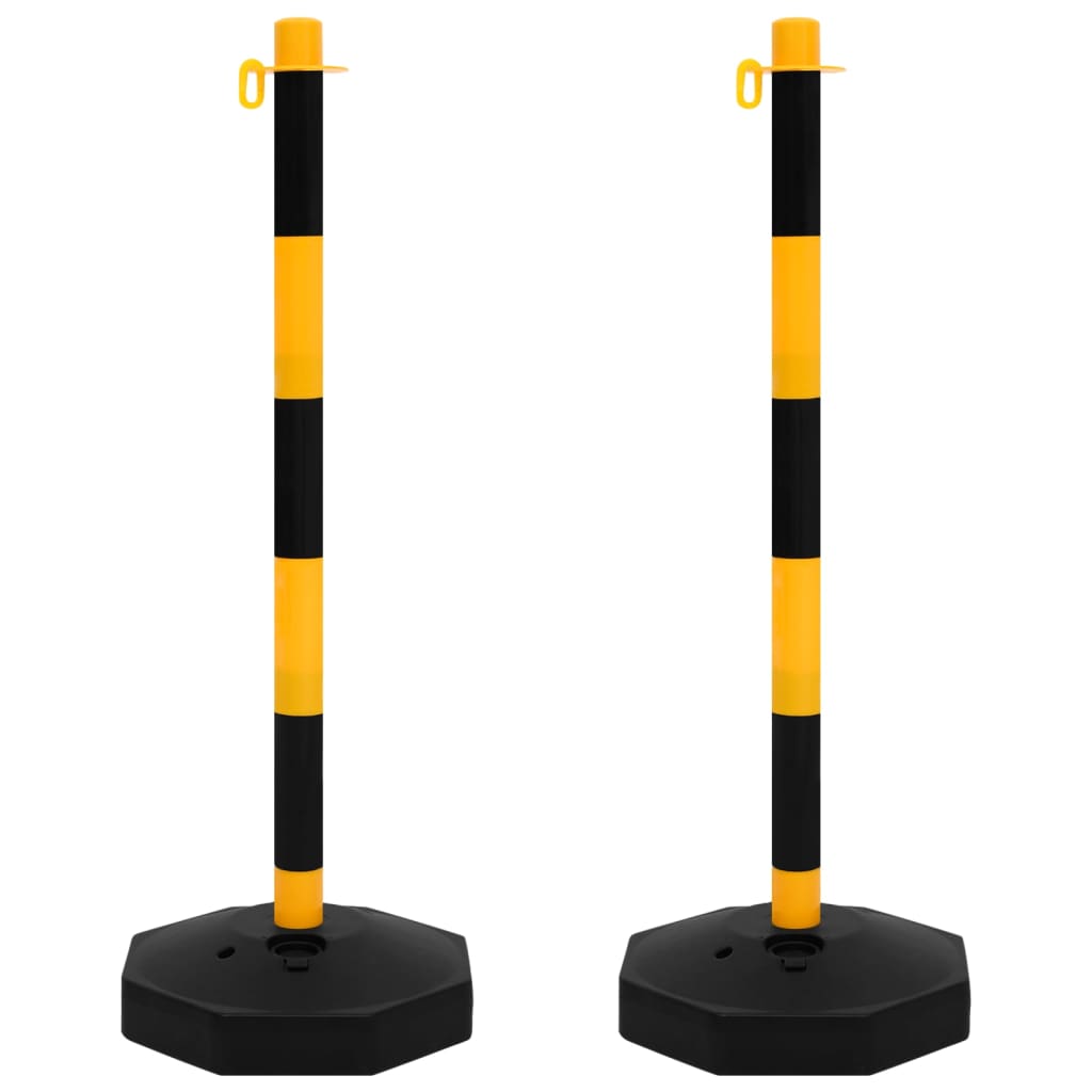 Set di Pali Stradali con Catena in Plastica di 10 m