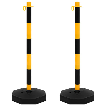 Set di Pali Stradali con Catena in Plastica di 10 m