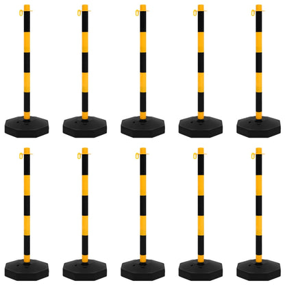 Set di Pali Stradali con Catena in Plastica di 10 m