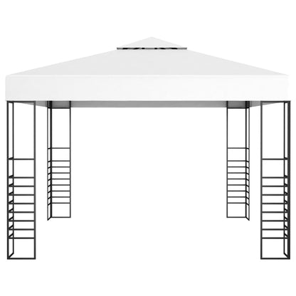 Gazebo da Giardino con Luci a Stringa LED 3x3 m Bianco