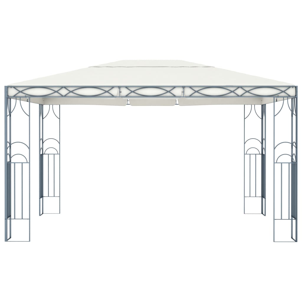Gazebo con Stringa di Luci LED 400x300 cm Crema