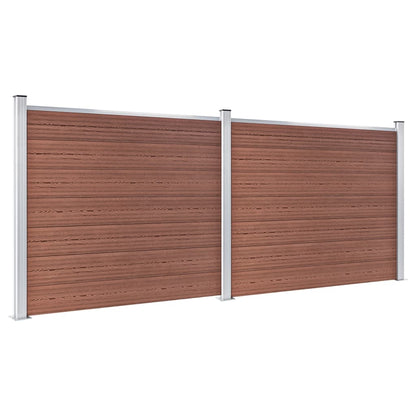 Set Pannello di Recinzione in WPC 353x146 cm Marrone