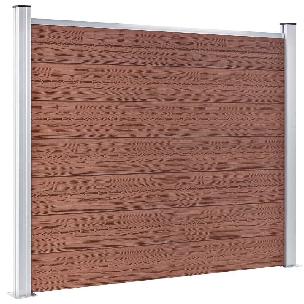 Set Pannelli di Recinzione in WPC 872x146 cm Marrone