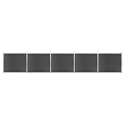 Set Pannello di Recinzione in WPC 872x146 cm Grigio