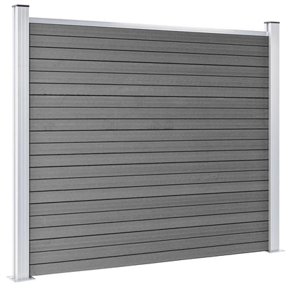 Set Pannello di Recinzione in WPC 872x146 cm Grigio