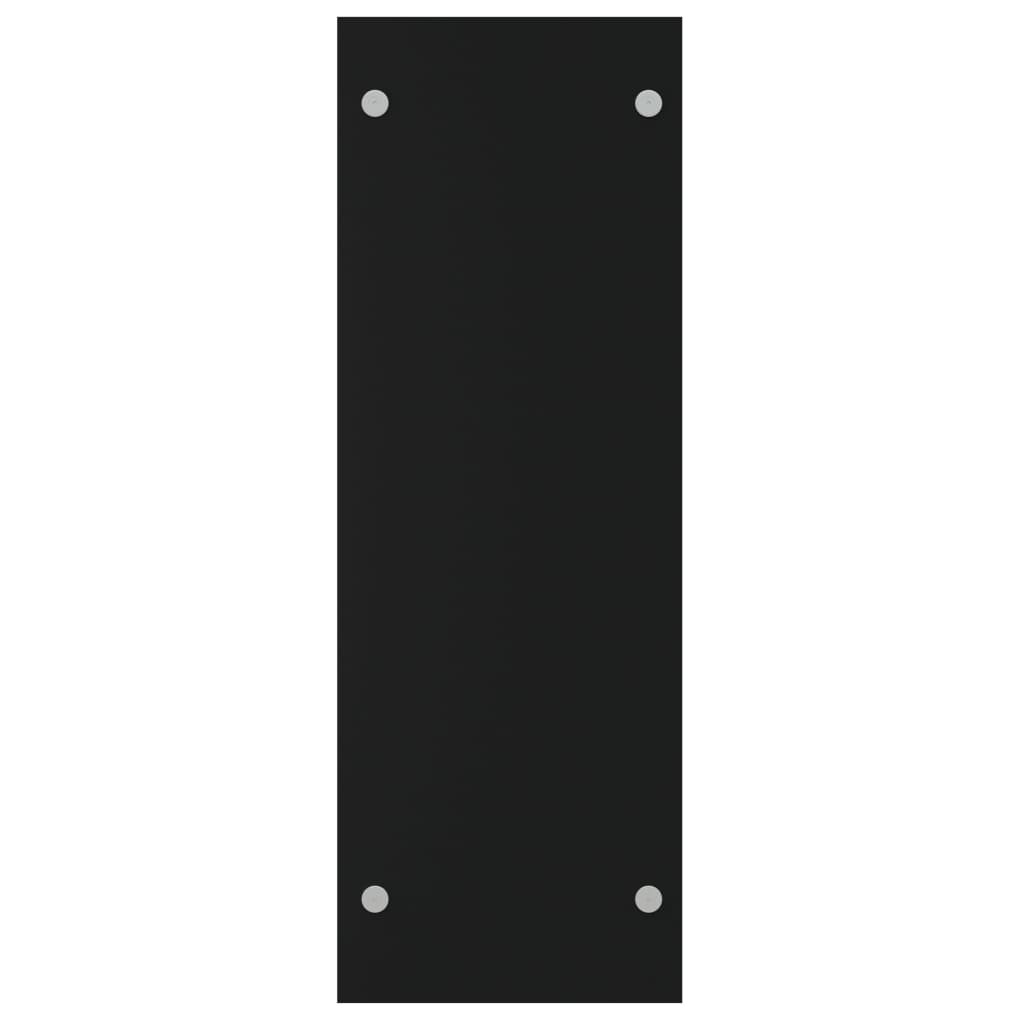 Porta Legna Nero 80x35x100 cm in Vetro Temperato