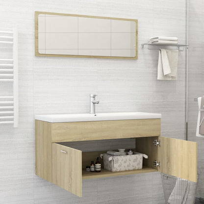 Set Mobili da Bagno Rovere Sonoma in Truciolato