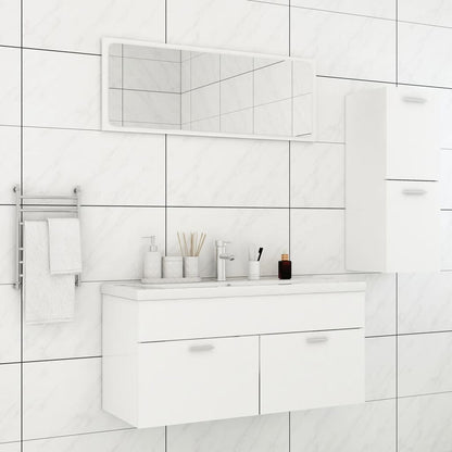 Set Mobili da Bagno Bianco in Truciolato