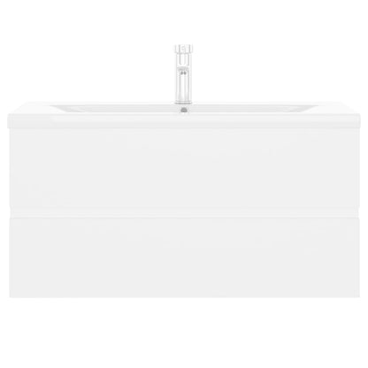 Mobile con Lavabo Integrato Bianco in Legno Multistrato