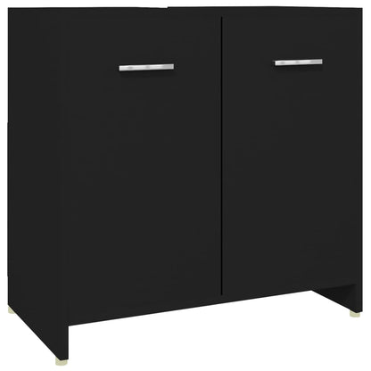 Set Mobili da Bagno 4 pz Nero