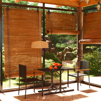Set Mobili da Pranzo per Giardino 3 pz Nero