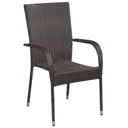 Set Mobili da Pranzo per Giardino 3 pz Marrone
