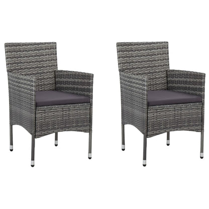 Set Mobili da Pranzo per Giardino 3 pz Grigio