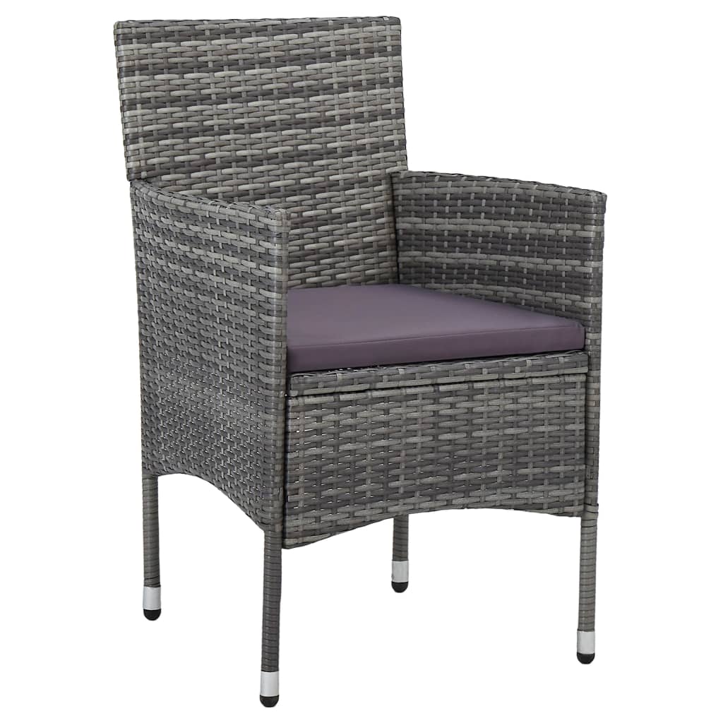 Set Mobili da Pranzo per Giardino 3 pz Grigio