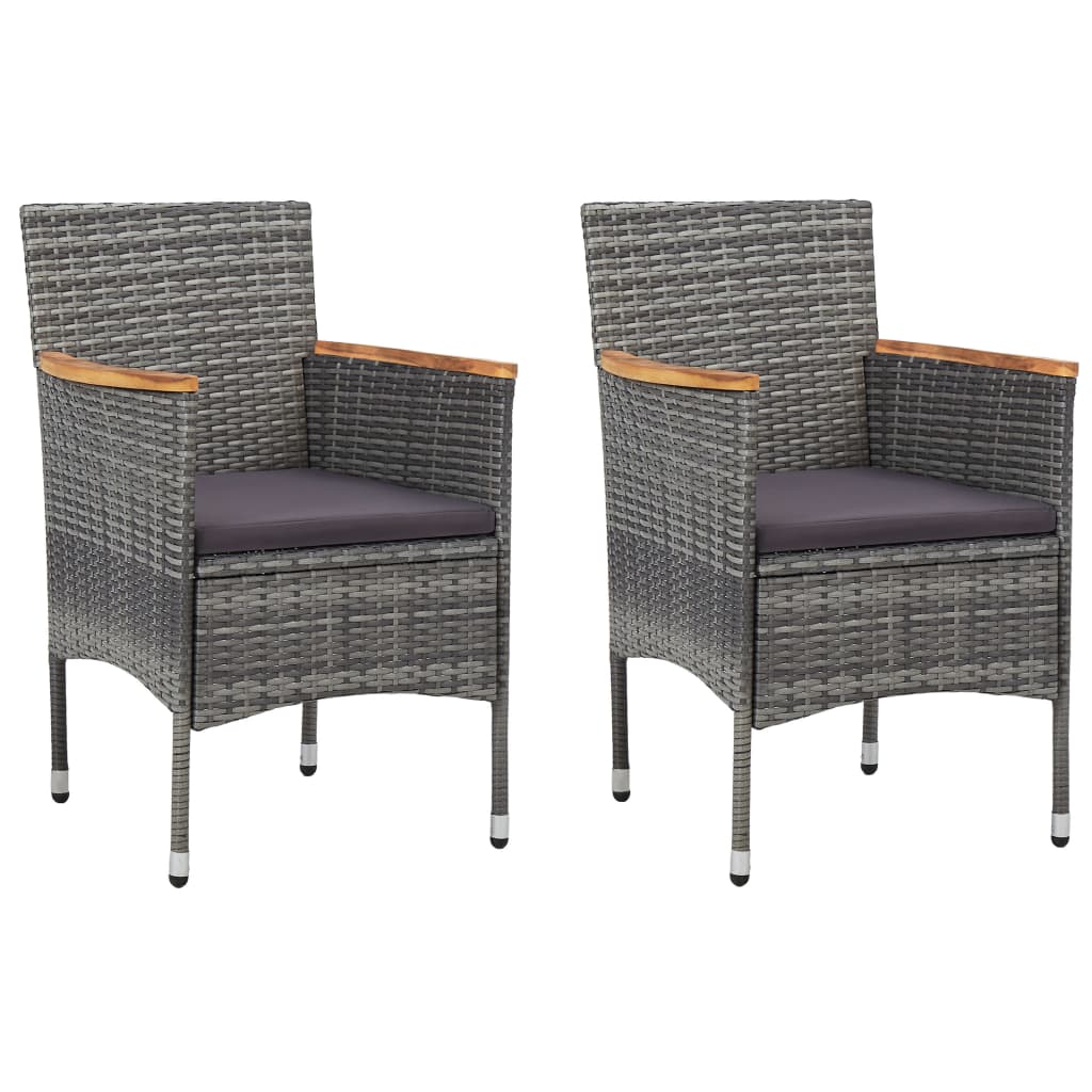 Set Mobili da Pranzo per Giardino 3 pz Grigio
