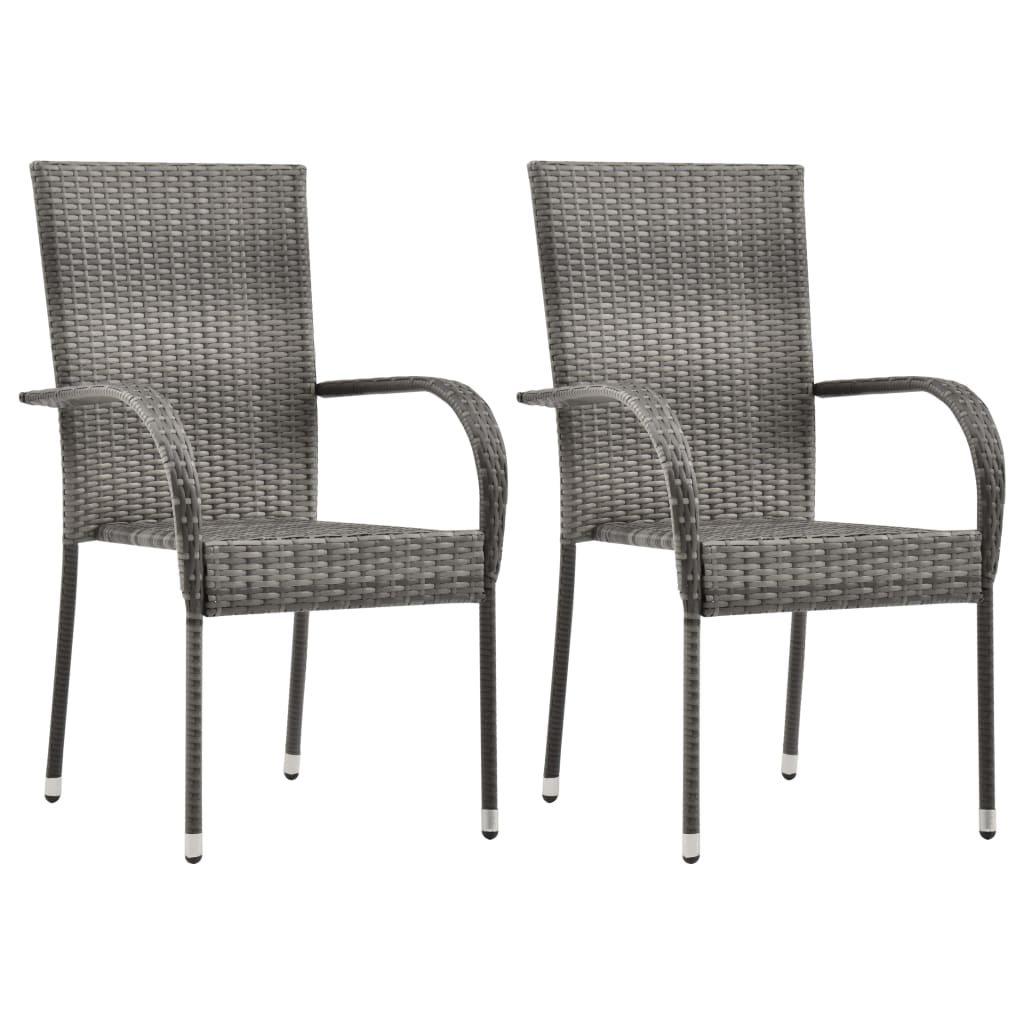 Set Mobili da Pranzo per Giardino 3 pz Grigio