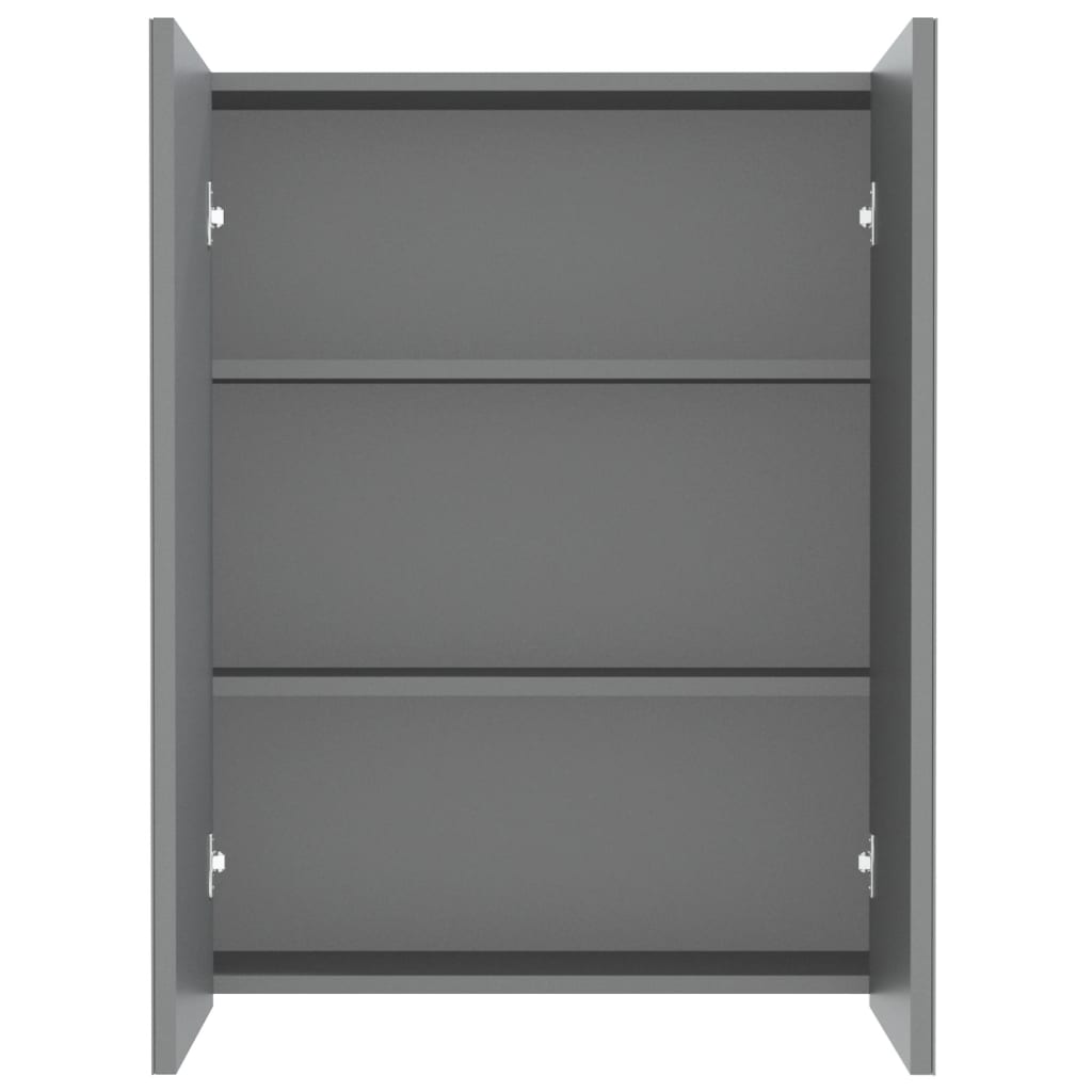 Armadietto a Specchio per Bagno 60x15x75 cm MDF Antracite