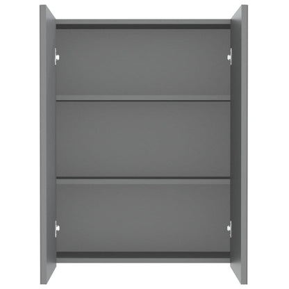 Armadietto a Specchio per Bagno 60x15x75 cm MDF Antracite