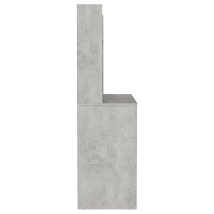 Toeletta con Luci LED 100x40x135 cm in MDF Grigio Cemento