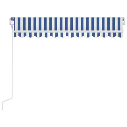 Tenda da Sole Retrattile Automatica 350x250 cm Blu e Bianca