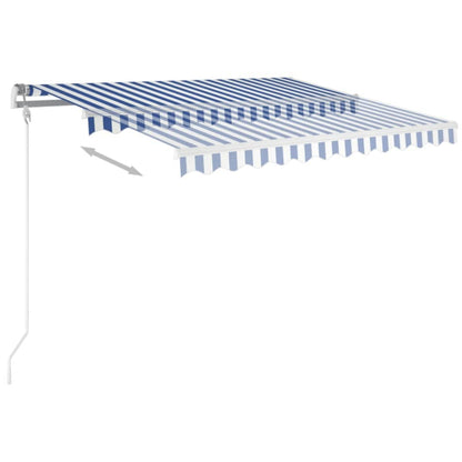 Tenda da Sole Retrattile Automatica 350x250 cm Blu e Bianca