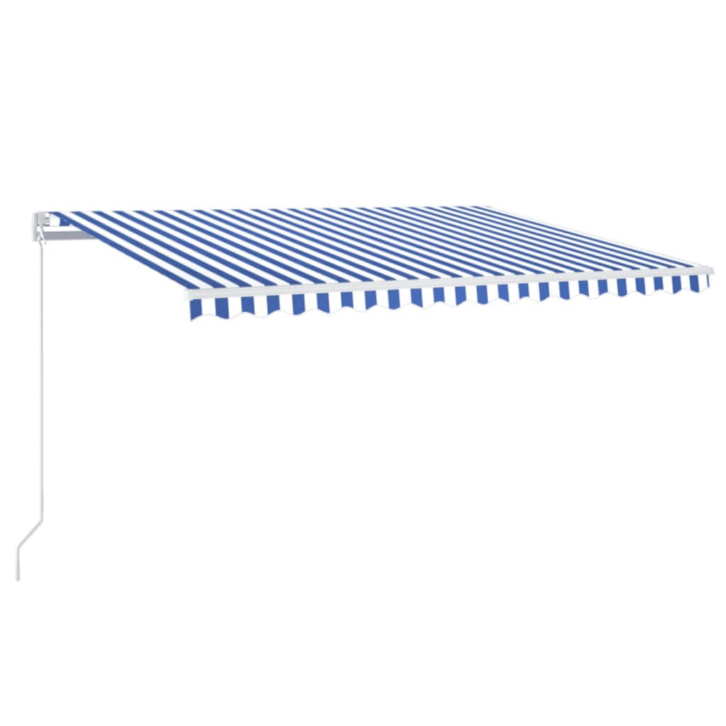 Tenda da Sole Retrattile Automatica 450x300 cm Blu e Bianca