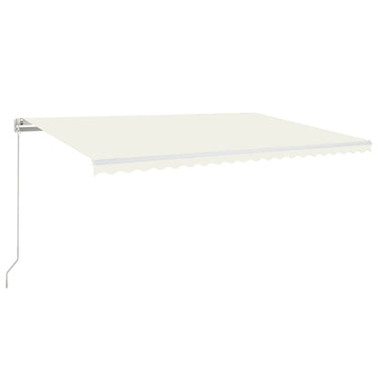 Tenda da Sole Retrattile Manuale con LED 500x300cm Crema