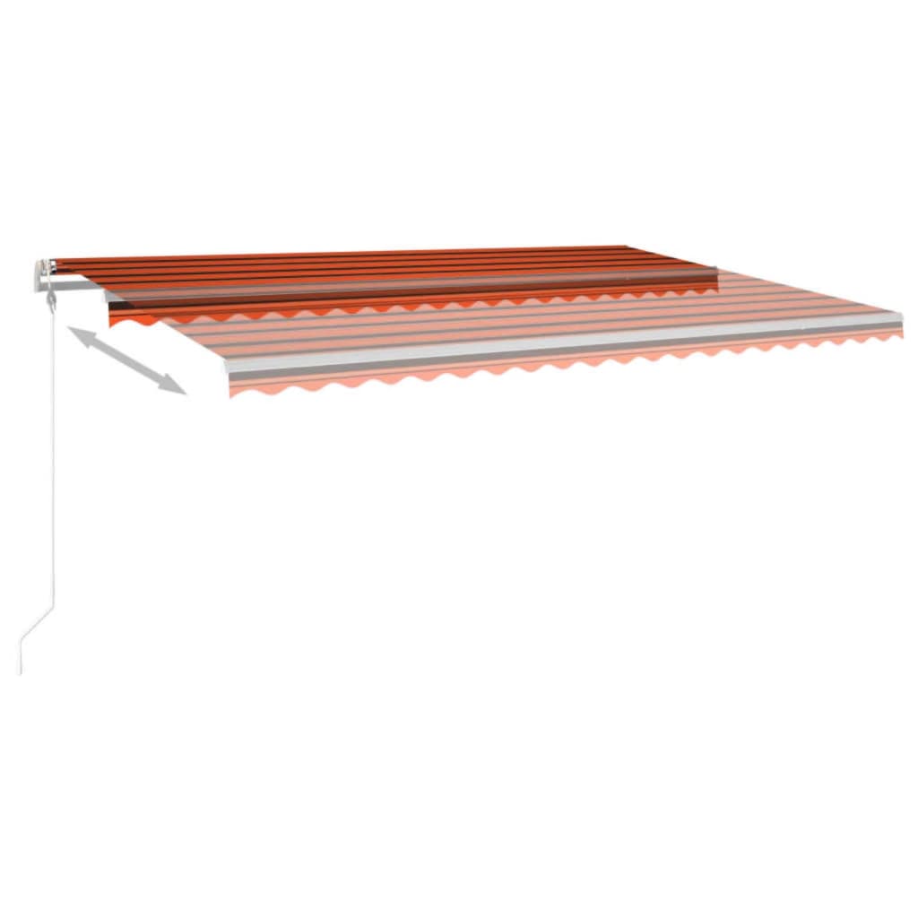 Tenda da Sole Retrattile Automatica 500x300cm Arancione Marrone