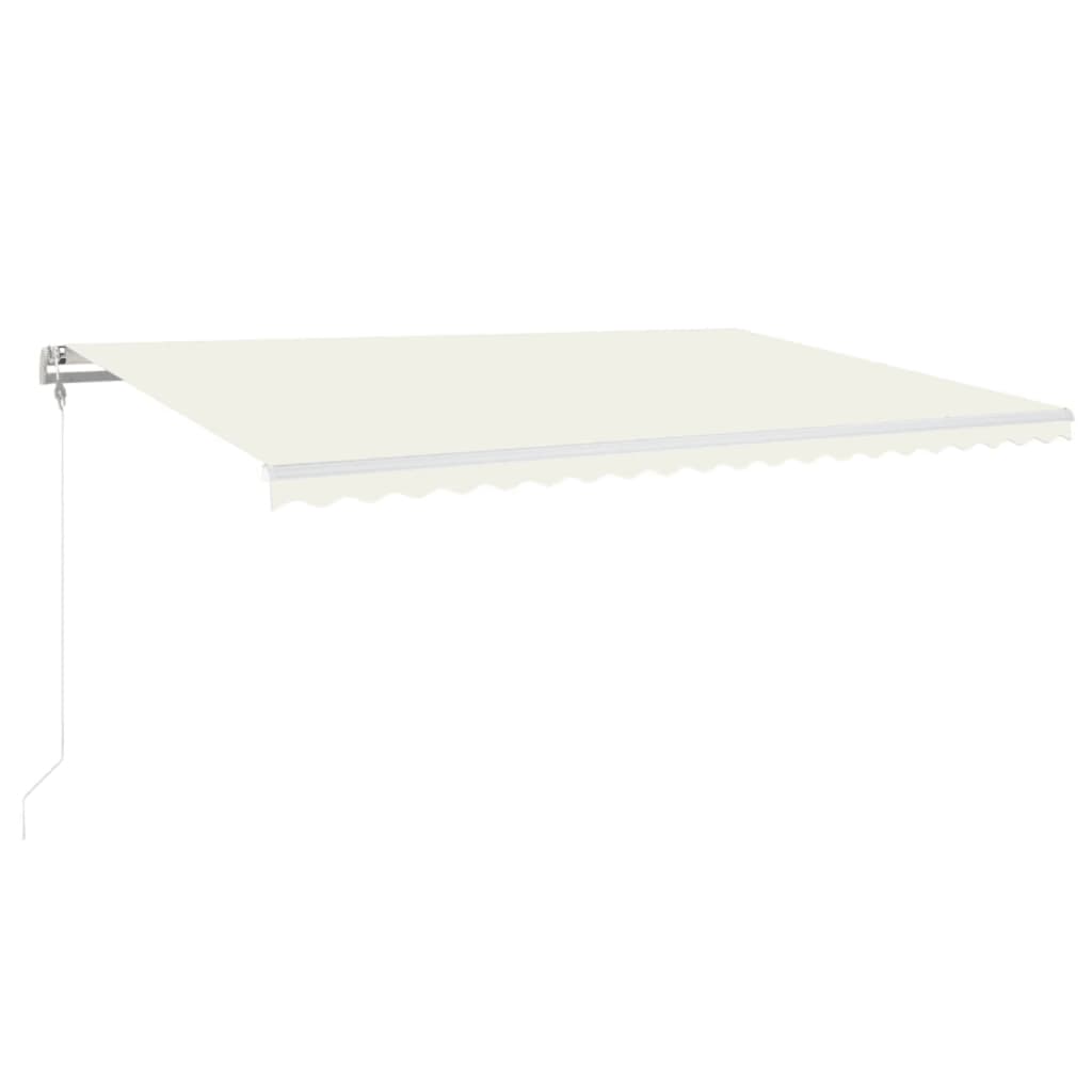 Tenda Automatica Sensore Vento e LED 500x300 cm Crema