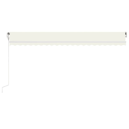 Tenda Automatica Sensore Vento e LED 500x300 cm Crema