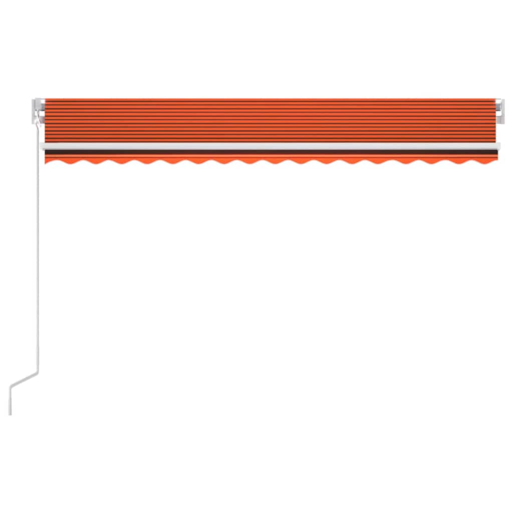 Tenda da Sole Manuale Retrattile 400x350 cm Arancione e Marrone