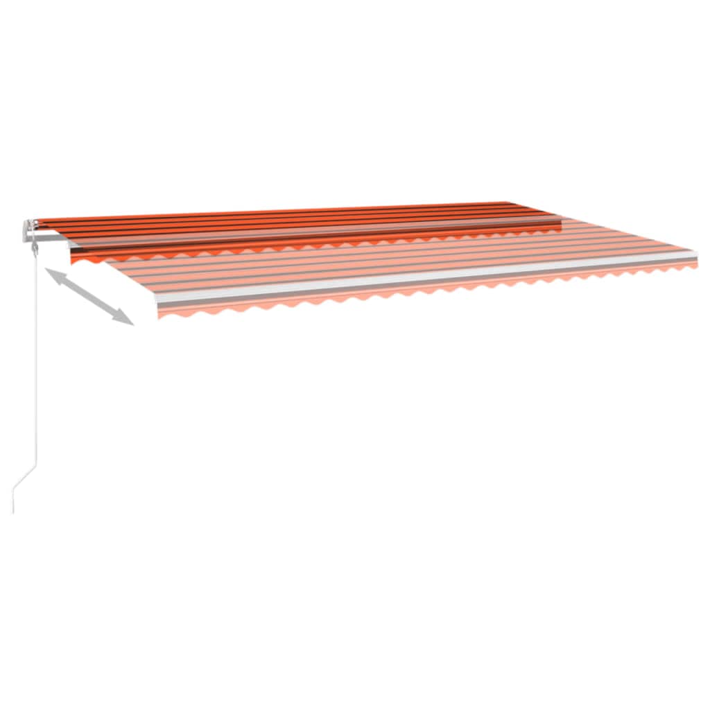 Tenda da Sole Retrattile Automatica 600x350 cm Arancio Marrone