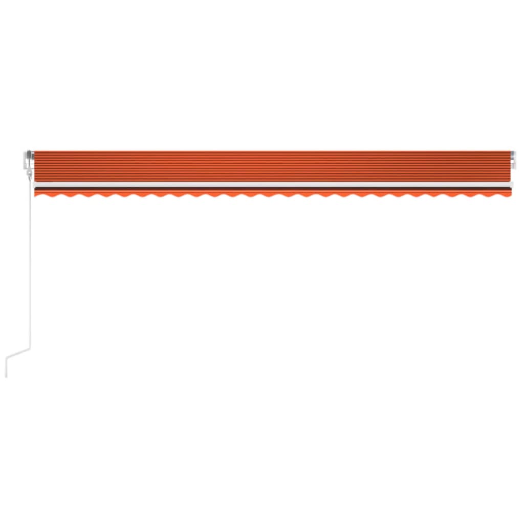 Tenda da Sole Retrattile Automatica 600x350 cm Arancio Marrone