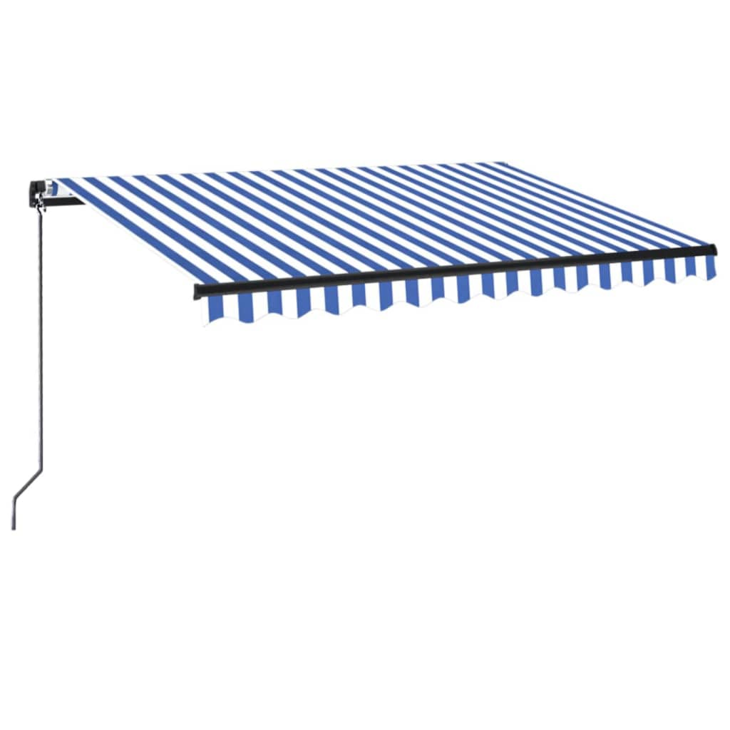 Tenda da Sole Retrattile Manuale 300x250cm Blu e Bianco