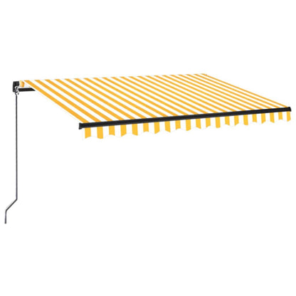 Tenda da Sole Retrattile Manuale 300x250 cm Gialla e Bianca