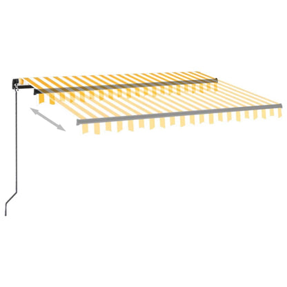 Tenda da Sole Retrattile Manuale 300x250 cm Gialla e Bianca