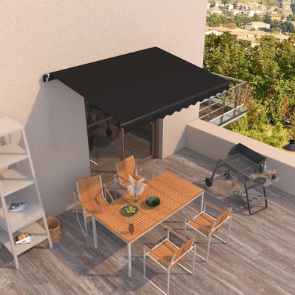 Tenda da Sole Retrattile Manuale 300x250 cm Antracite