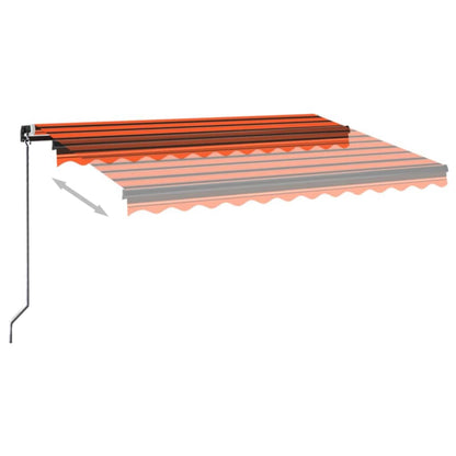 Tenda da Sole Manuale Retrattile 300x250 cm Arancione e Marrone