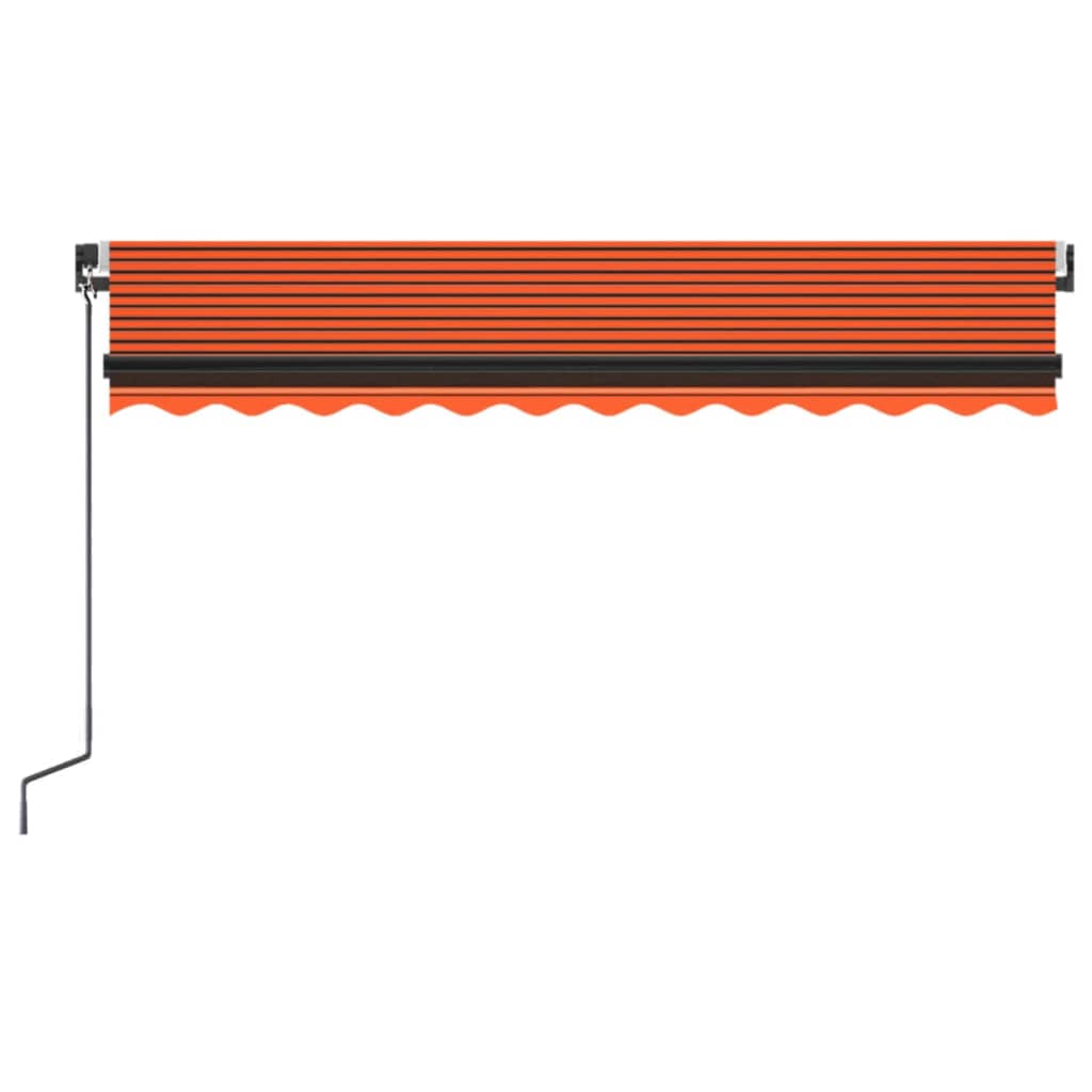 Tenda da Sole Manuale Retrattile 300x250 cm Arancione e Marrone