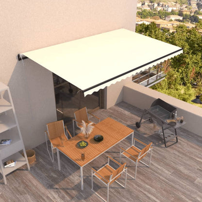 Tenda da Sole Retrattile Automatica 500x300 cm Crema