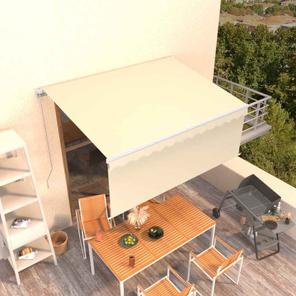 Tenda da Sole Retrattile Manuale con Parasole 3x2,5 m Crema
